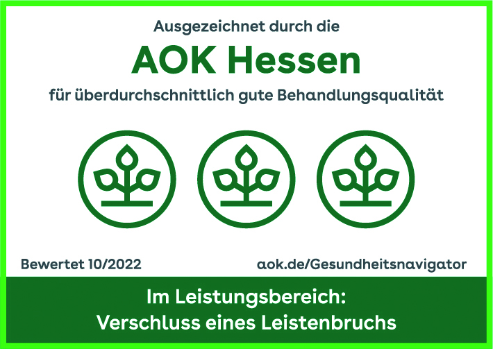 AOK HessenAuszeichnung für Hernienzentrum