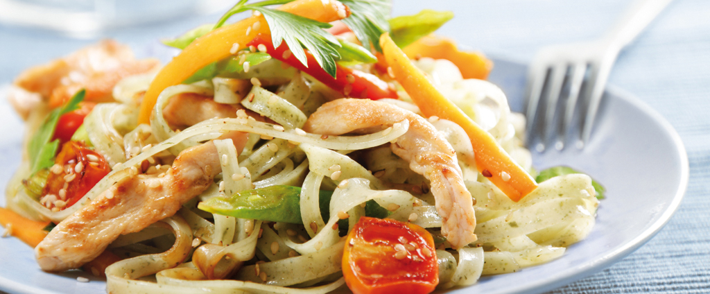 Ein Teller mit leckerem Essen