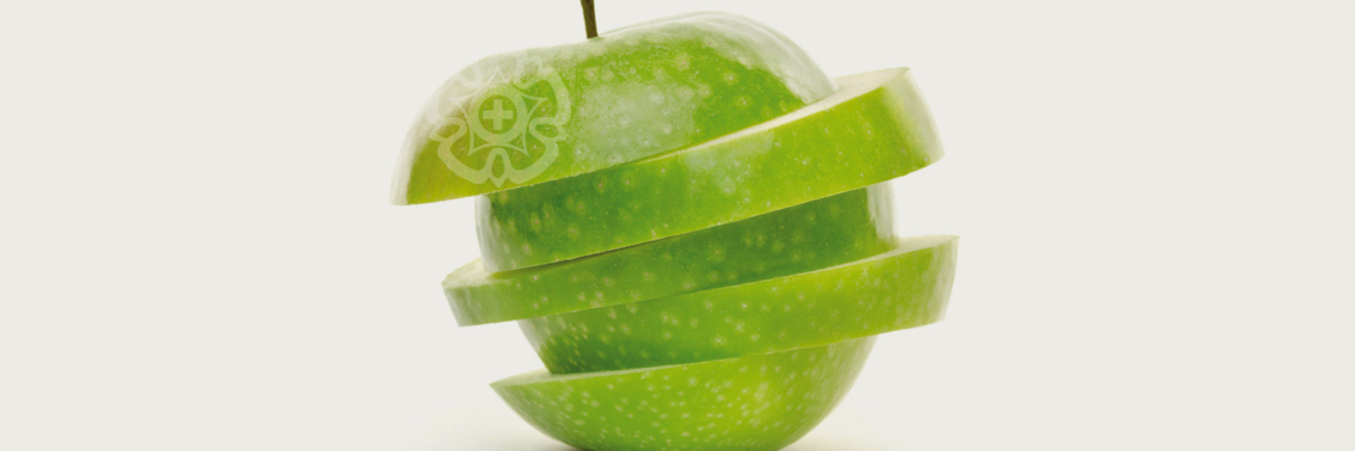 Grüner Apfel mit KKH Logo